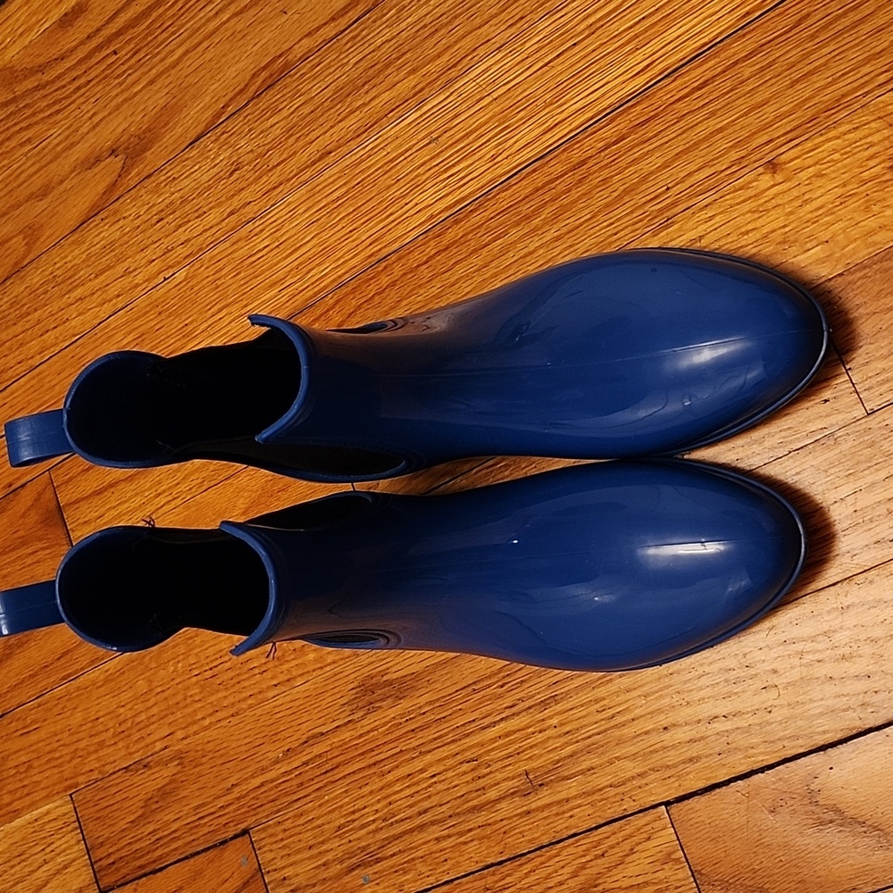 Booties, Royal Blue Rain Booties Sz 9. Like New - Picture 3 of 7